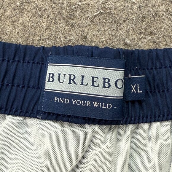 Burlebo Swim Trunks Men XL Blue White Red Patriotic Flag Print Stretch 7" - Picture 6 of 16